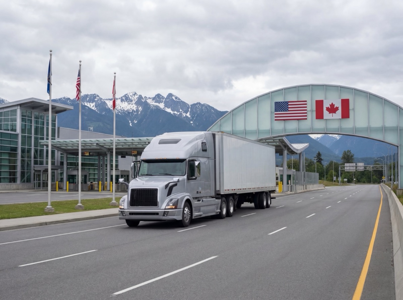 Cross-border freight with customs coordination